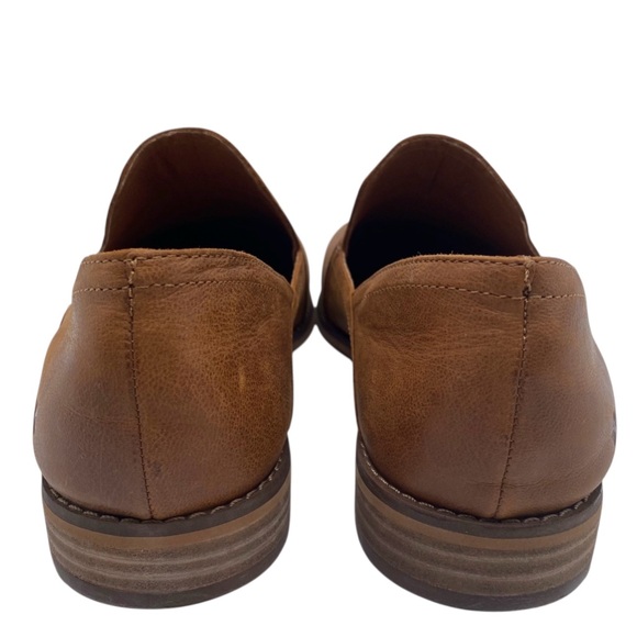 Lucky Brand Womens Shoes Ellopy Loafers 9.5 Brown Leather Flats Slip On Casual - Picture 4 of 9